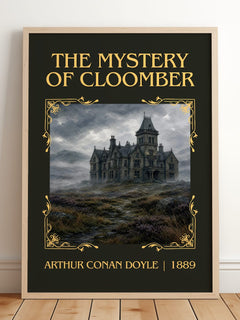 The Mystery Of Cloomber Classic Book Art Print by Arthur Conan Doyle – framed print leaning on a wooden floor
