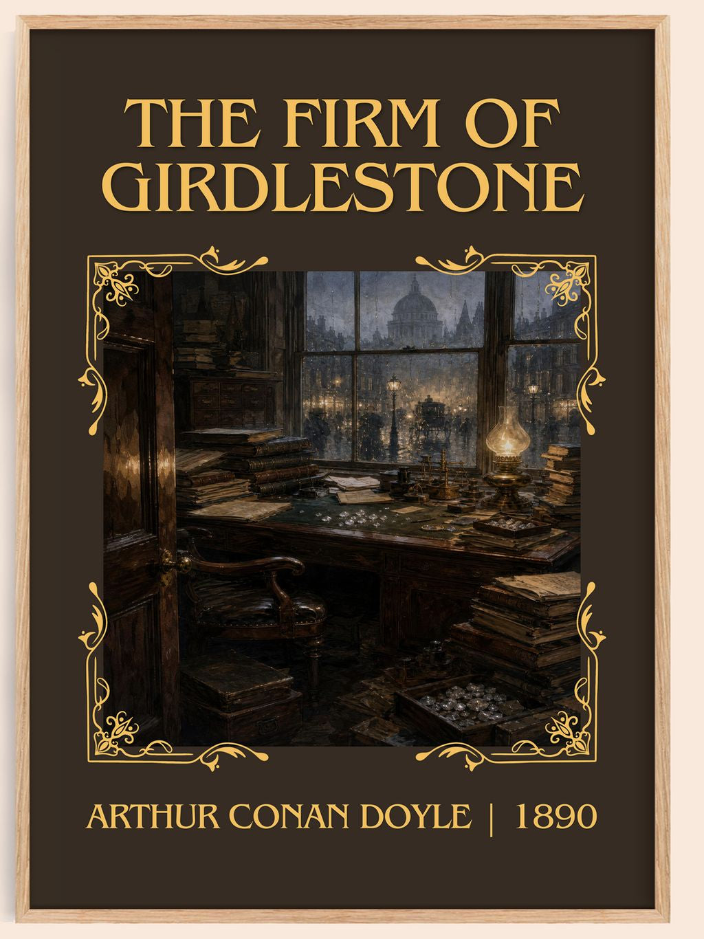 The Firm Of Girdlestone Classic Book Art Print by Arthur Conan Doyle – book poster