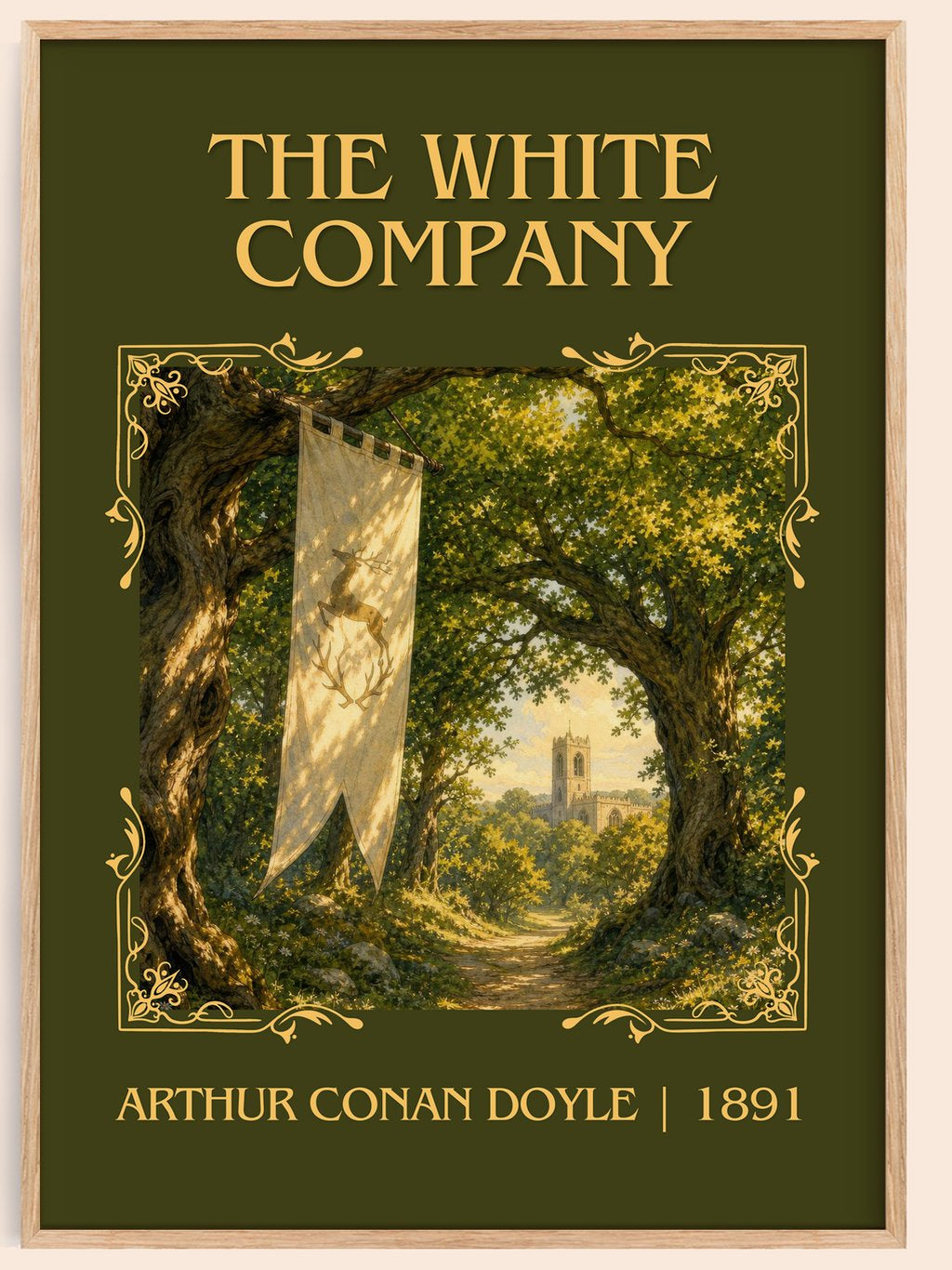 The White Company Classic Book Art Print by Arthur Conan Doyle – book poster