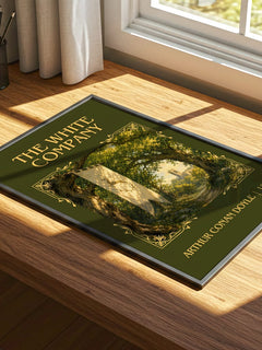 The White Company Classic Book Art Print by Arthur Conan Doyle – print on a sunlit desk