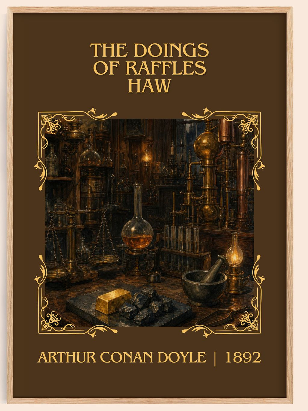 The Doings Of Raffles Haw Classic Book Art Print by Arthur Conan Doyle – book poster