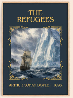 The Refugees Classic Book Art Print by Arthur Conan Doyle – book poster