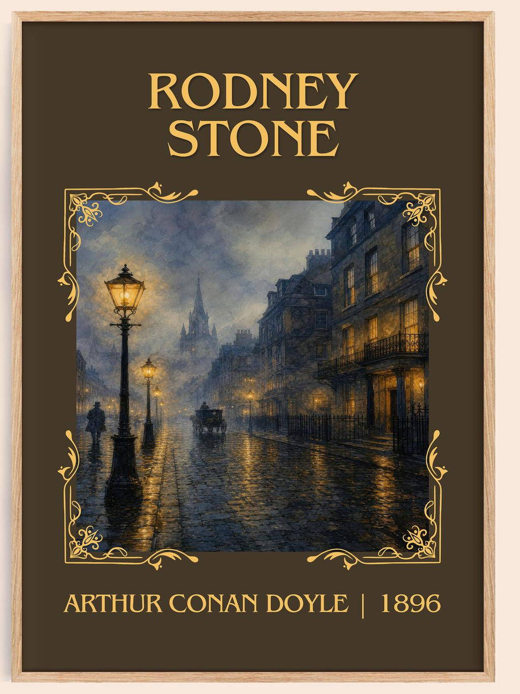 Rodney Stone Classic Book Art Print by Arthur Conan Doyle – book poster