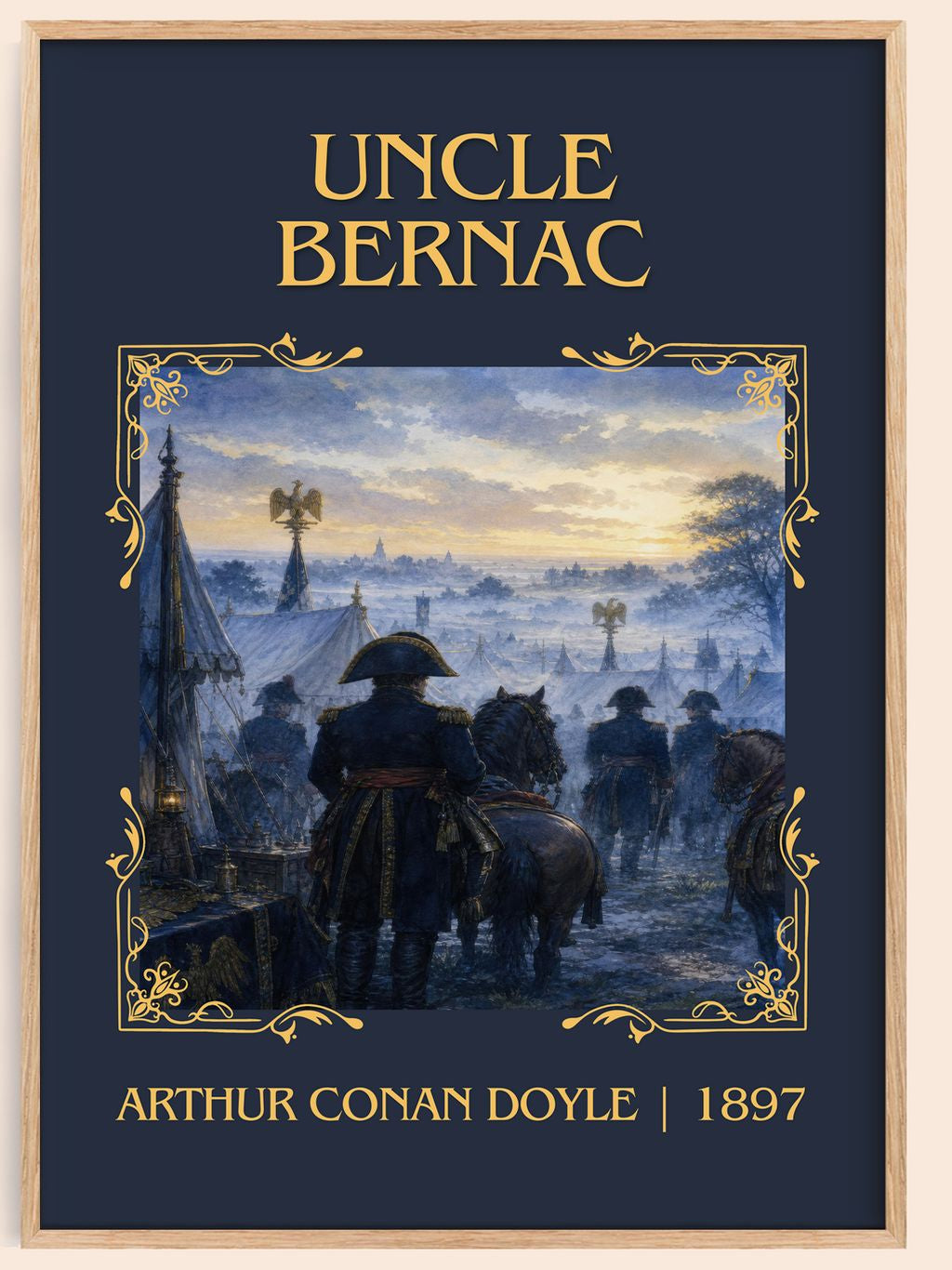 Uncle Bernac Classic Book Art Print by Arthur Conan Doyle – book poster
