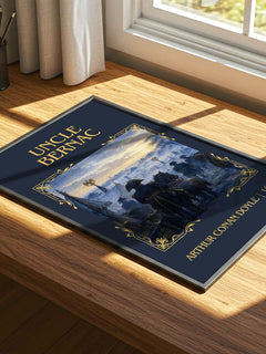 Uncle Bernac Classic Book Art Print by Arthur Conan Doyle – print on a sunlit desk
