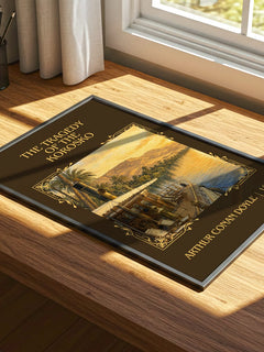 Tragedy Of The Korosko Classic Book Art Print by Arthur Conan Doyle – print on a sunlit desk