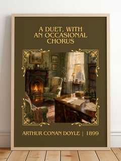 Duet, With An Occasional Chorus Classic Book Art Print by A. Doyle – framed print leaning on a wooden floor