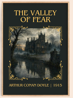 The Valley Of Fear classic book art book poster by Arthur Conan Doyle – framed literary art print