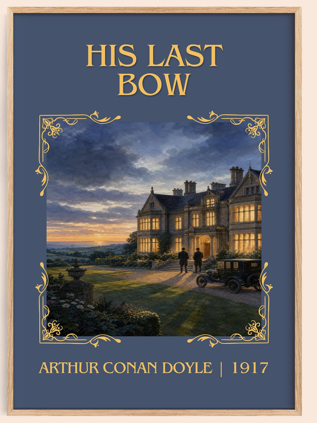 His Last Bow classic book art book poster by Arthur Conan Doyle – framed literary art print