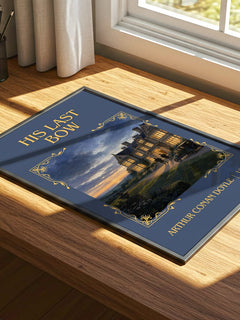 His Last Bow classic book art print framed by window – literary home decor