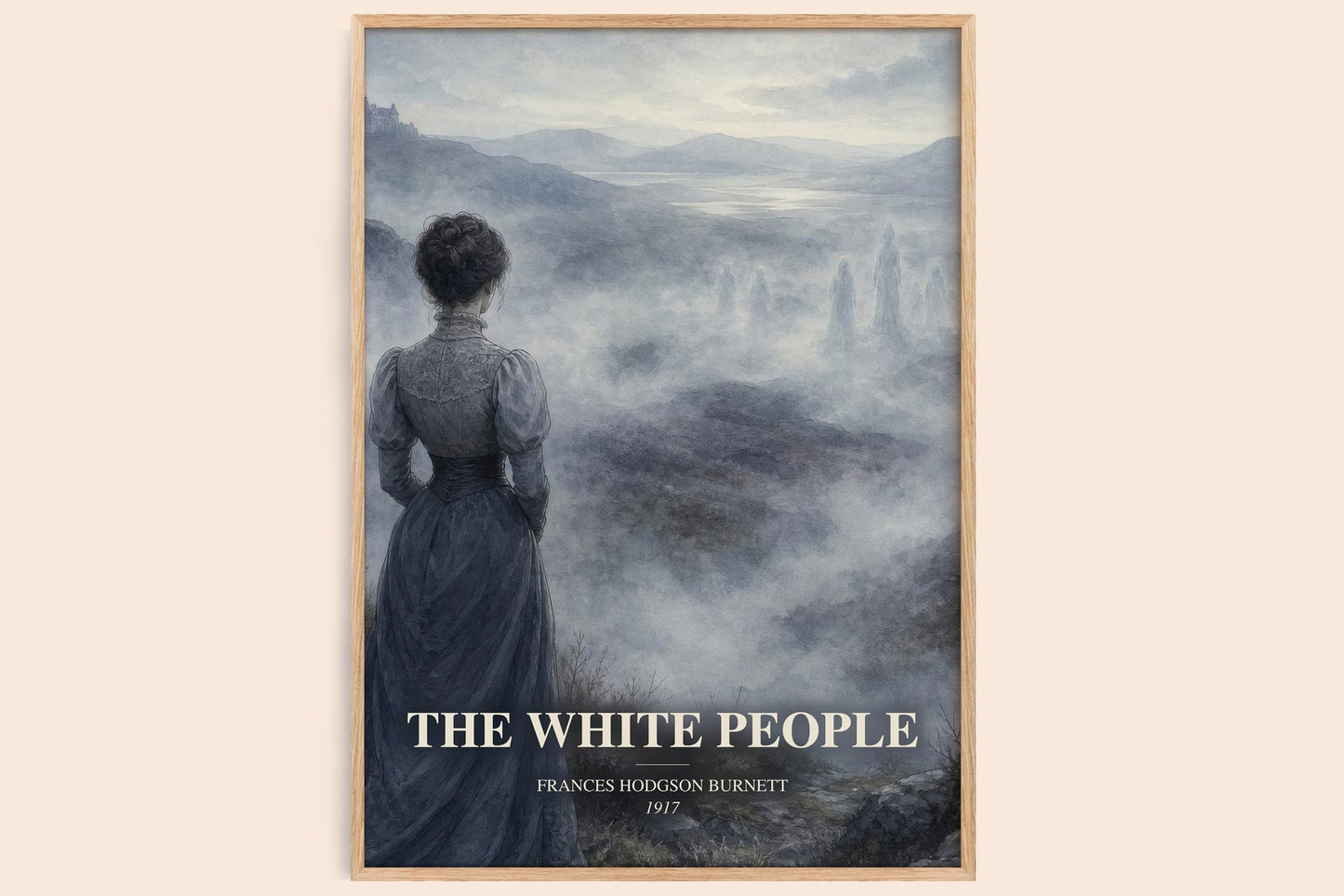The White People watercolour book poster by Frances Hodgson Burnett – framed literary art print
