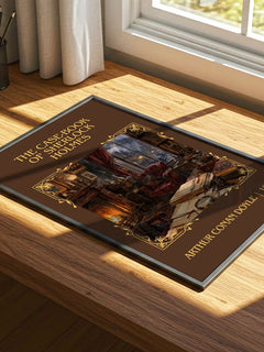 The Case-Book Of Sherlock Holmes classic book art print framed by window – literary home decor