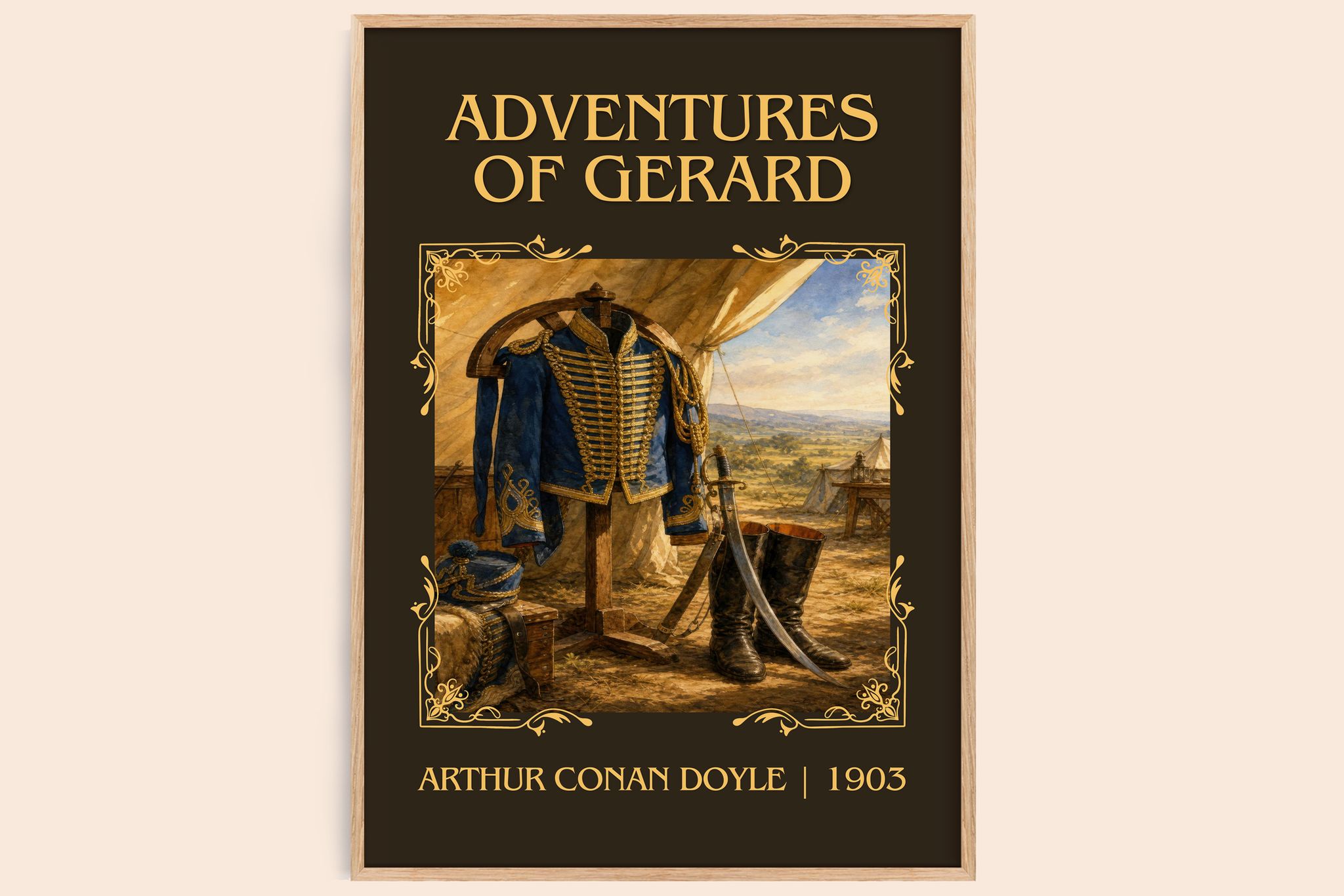 Adventures Of Gerard Classic Book Art Print by Arthur Conan Doyle