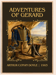 Adventures Of Gerard Classic Book Art Print by Arthur Conan Doyle – book poster