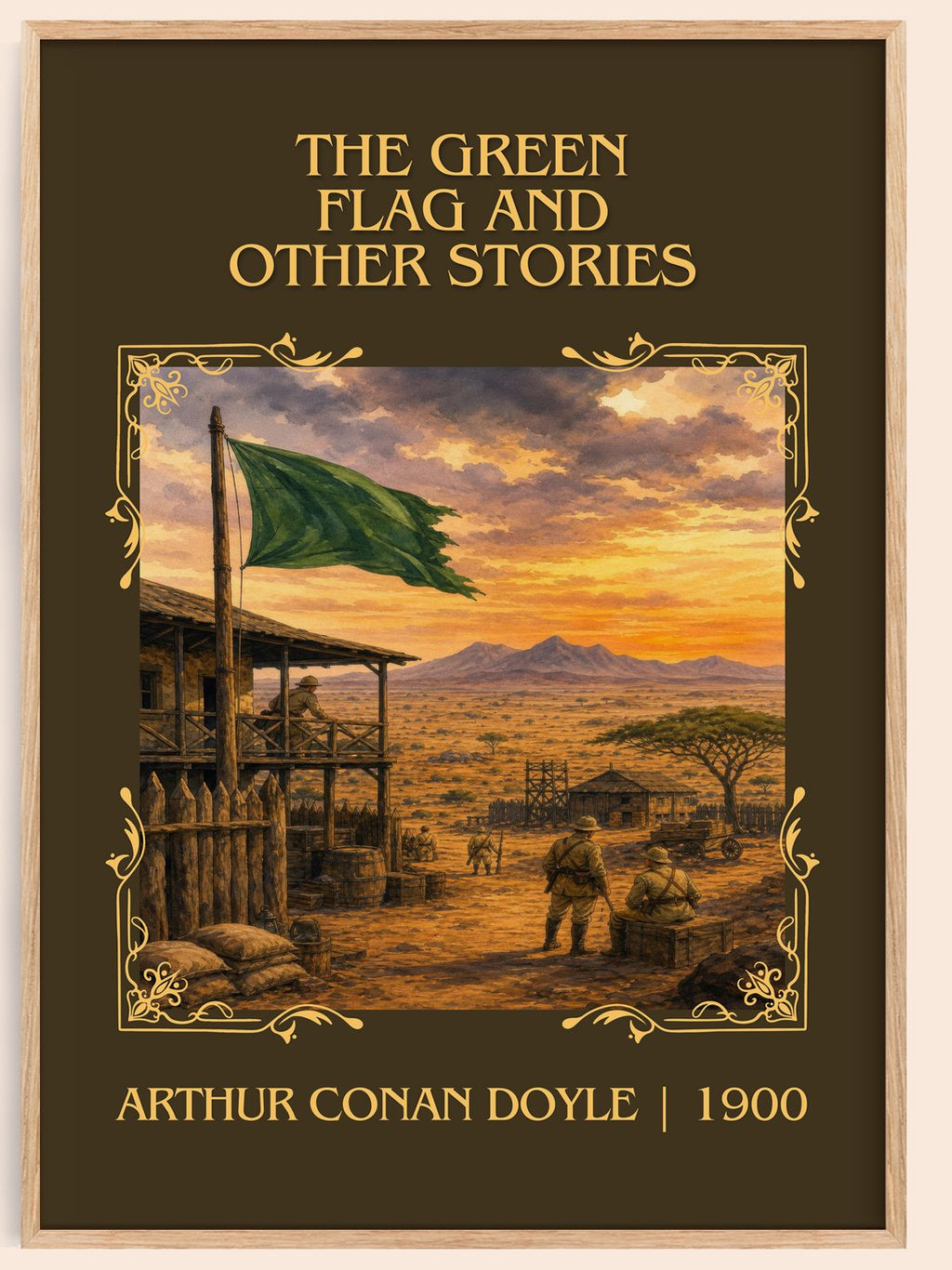 Green Flag And Other Stories Classic Book Art Print by A. Doyle – book poster