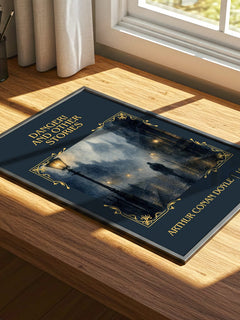 Danger! And Other Stories Classic Book Art Print by Arthur Conan Doyle – print on a sunlit desk