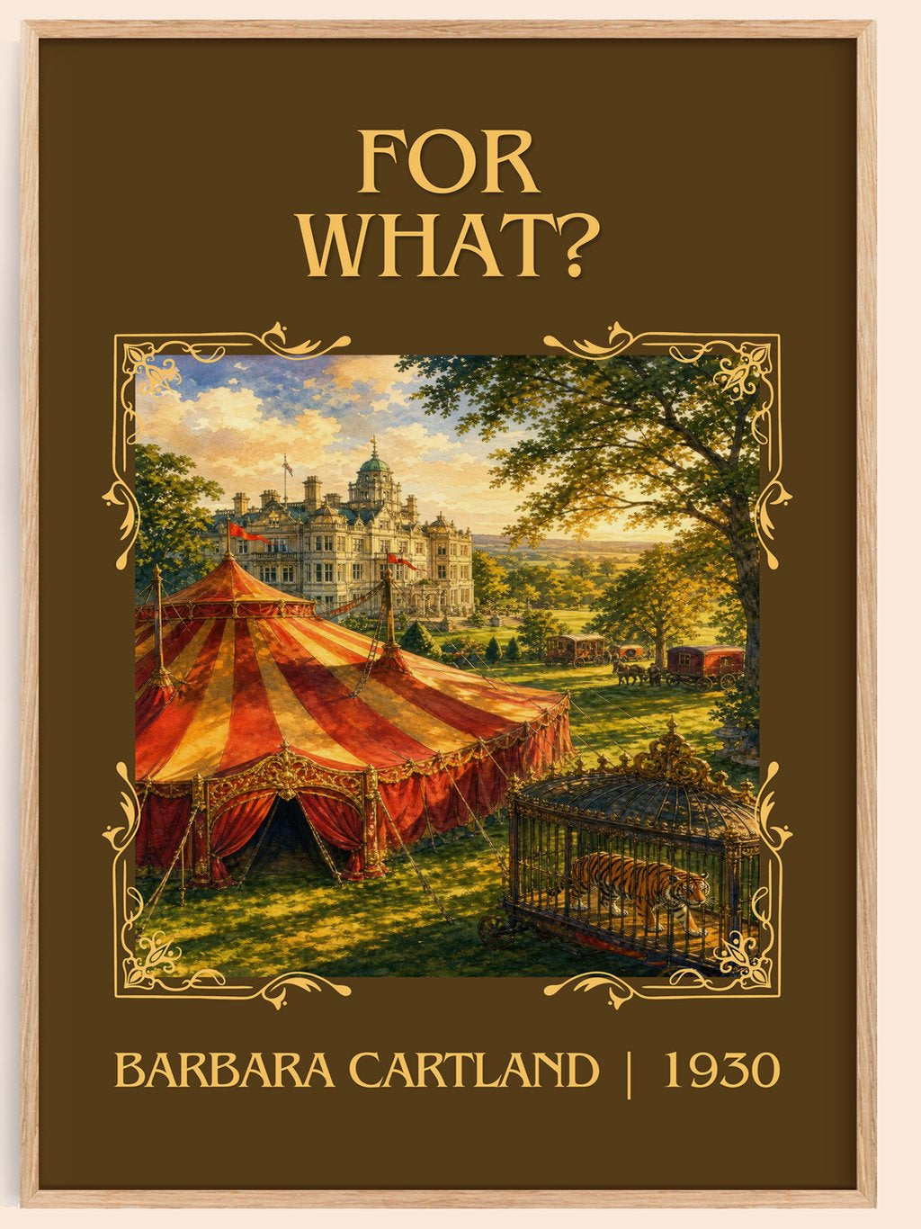 For What? Classic Book Art Print by Barbara Cartland – book poster