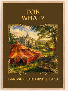 For What? Classic Book Art Print by Barbara Cartland – book poster