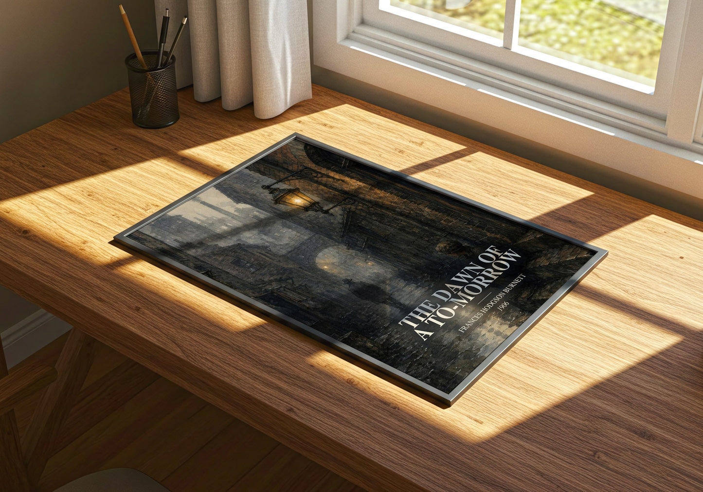The Dawn Of A To-Morrow watercolour book poster framed on wall – literary fiction wall art