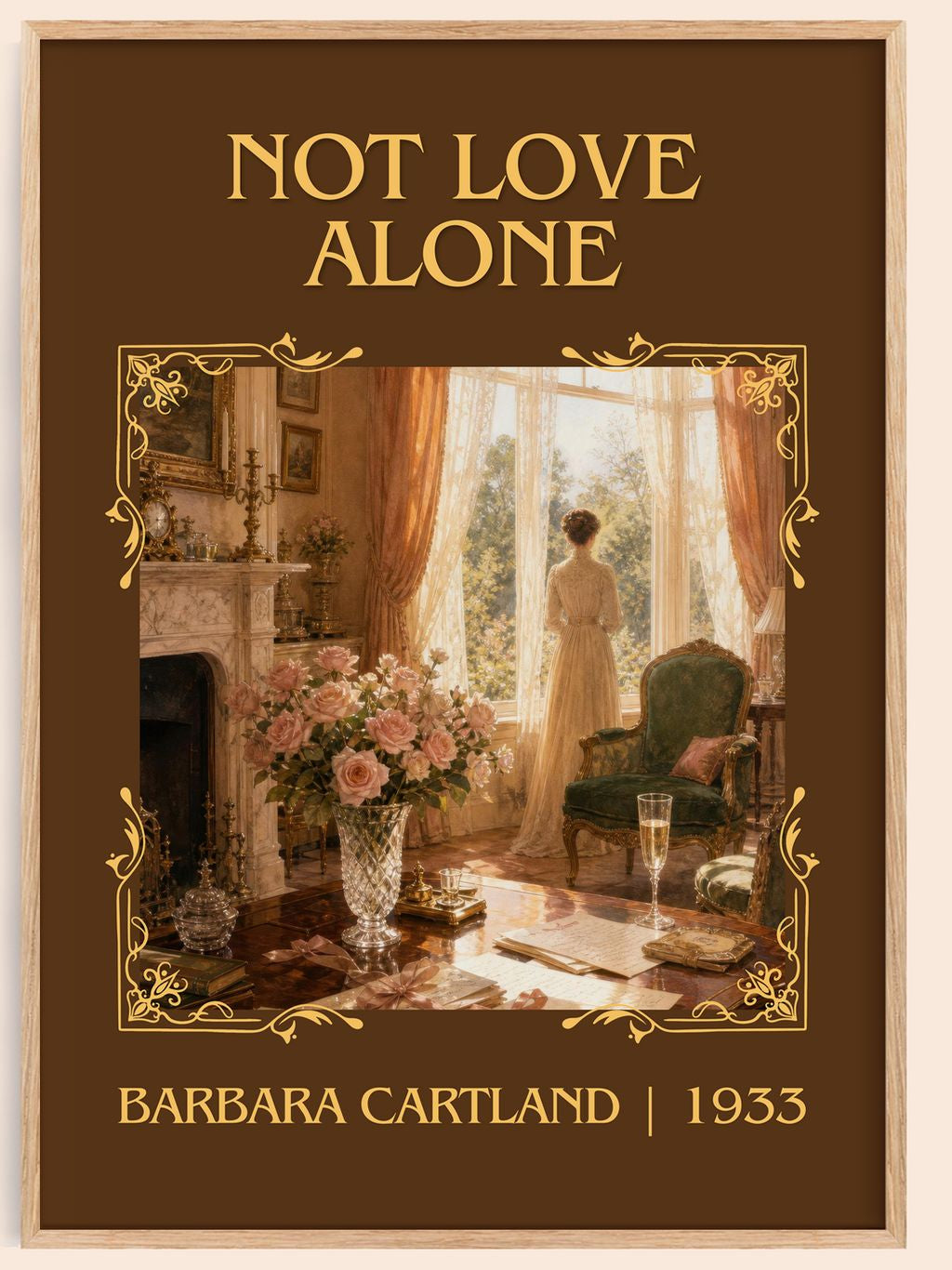 Not Love Alone Classic Book Art Print by Barbara Cartland – book poster