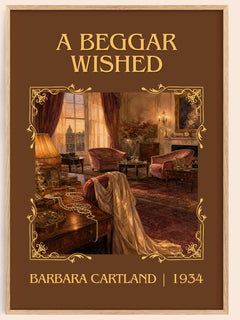 A Beggar Wished Classic Book Art Print by Barbara Cartland – book poster