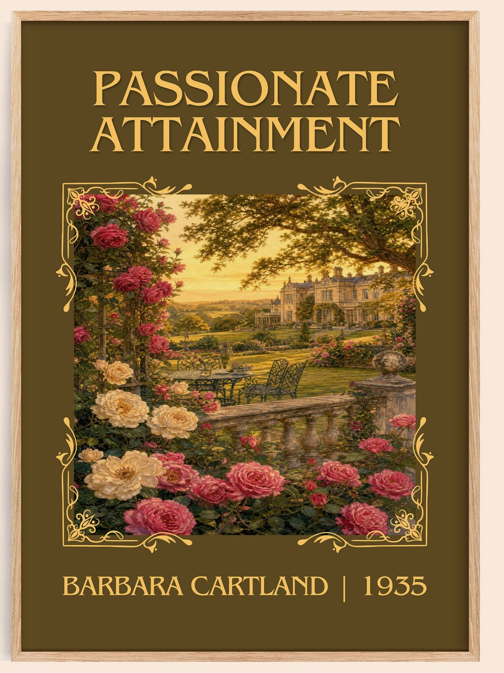 Passionate Attainment Classic Book Art Print by Barbara Cartland – book poster