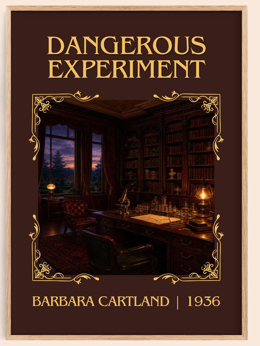 Dangerous Experiment Classic Book Art Print by Barbara Cartland – book poster