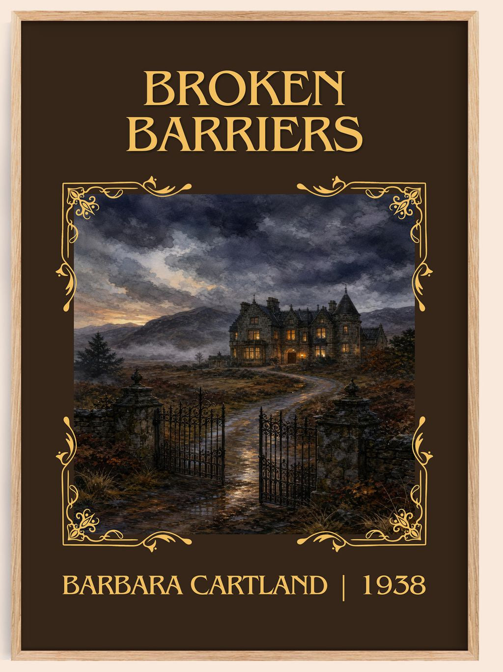 Broken Barriers Classic Book Art Print by Barbara Cartland – book poster