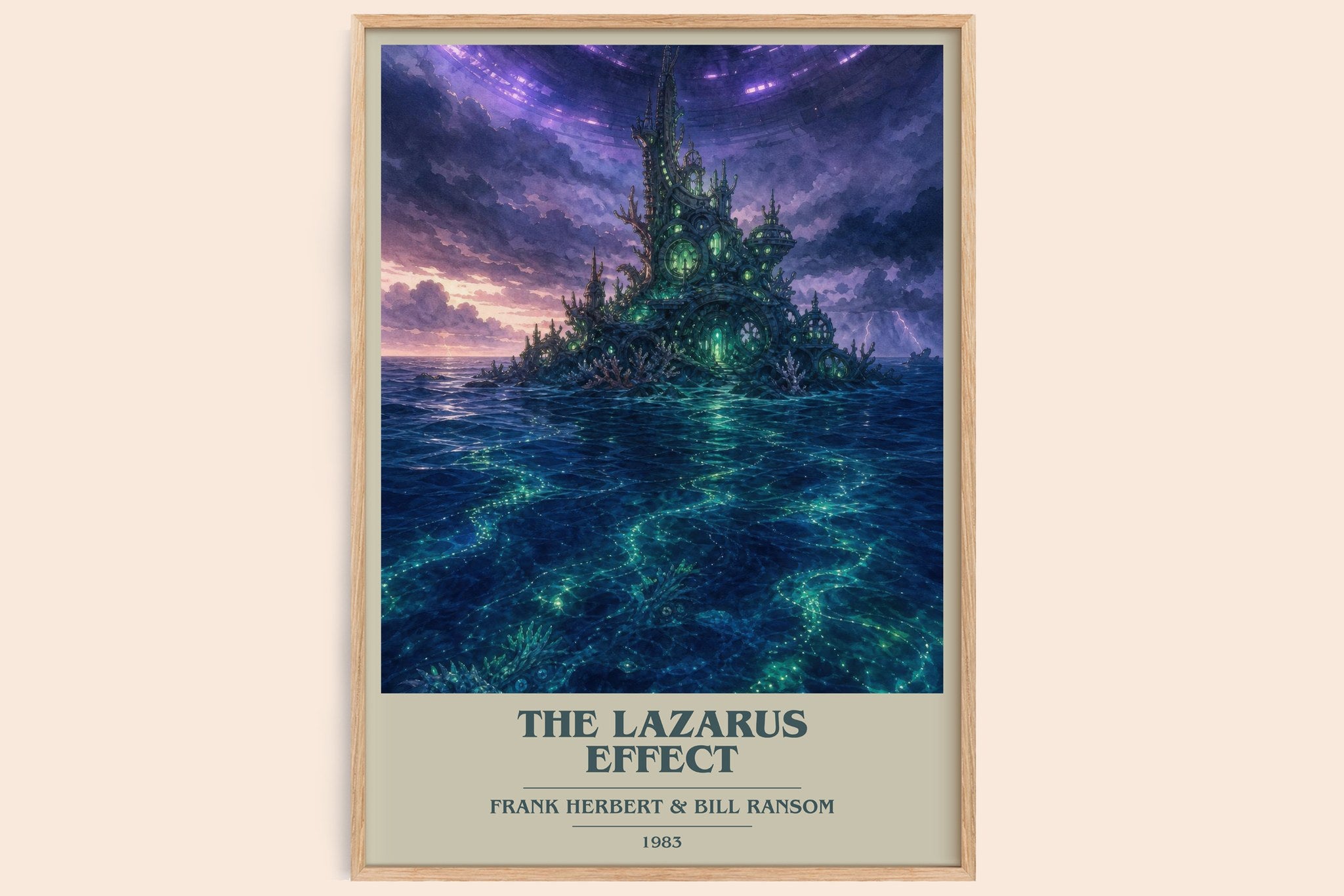 The Lazarus Effect Book Cover Poster by Frank Herbert & Bill Ransom