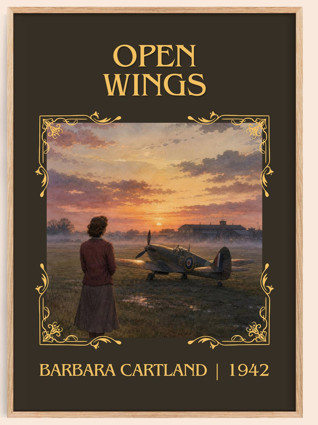 Open Wings Classic Book Art Print by Barbara Cartland – book poster