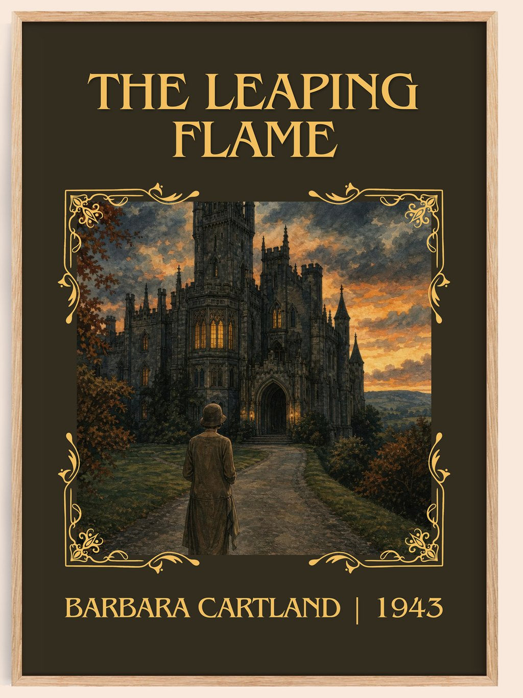 The Leaping Flame Classic Book Art Print by Barbara Cartland – book poster