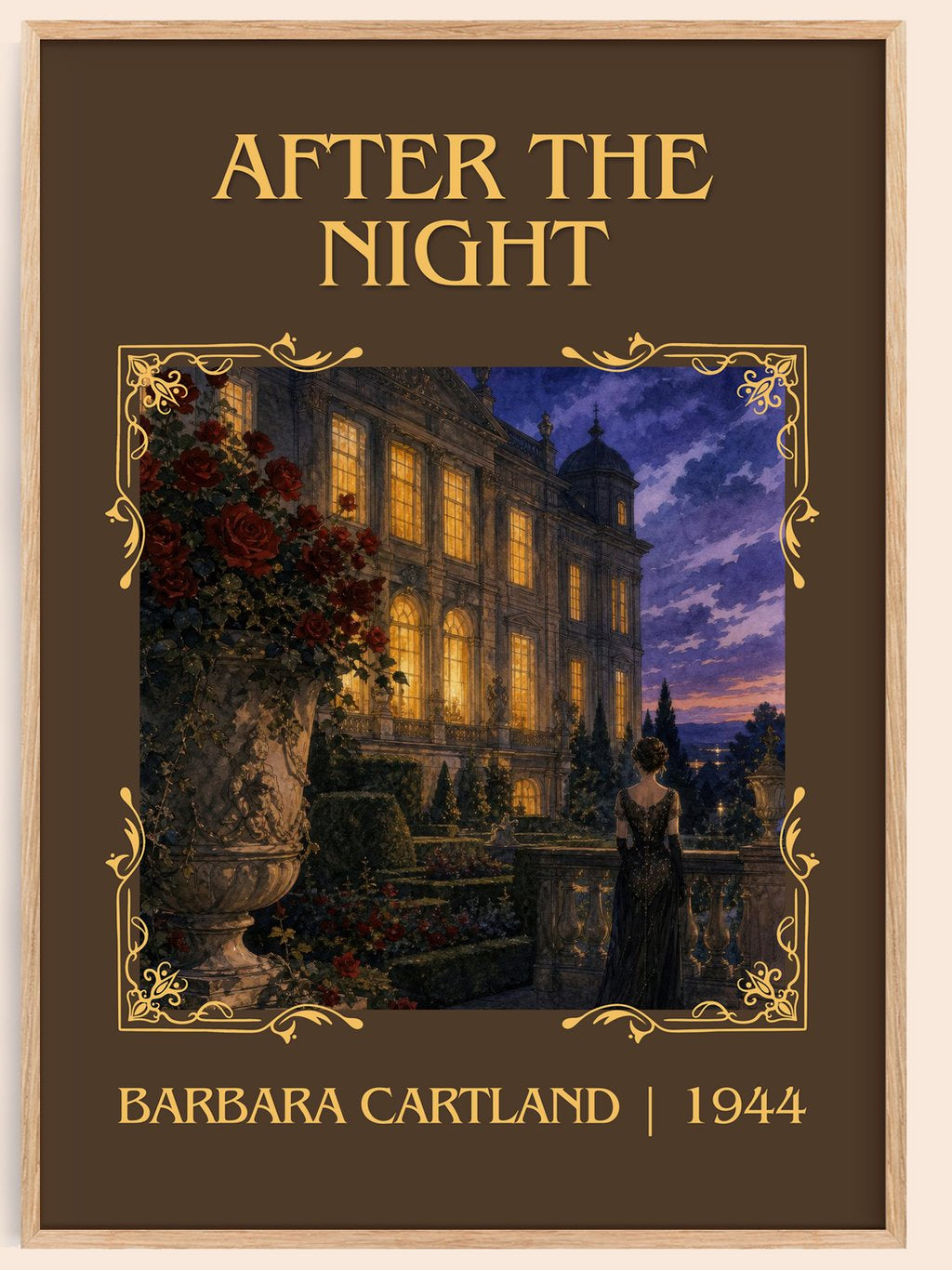 After The Night Classic Book Art Print by Barbara Cartland – book poster