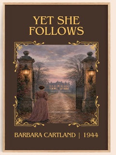 Yet She Follows Classic Book Art Print by Barbara Cartland – book poster