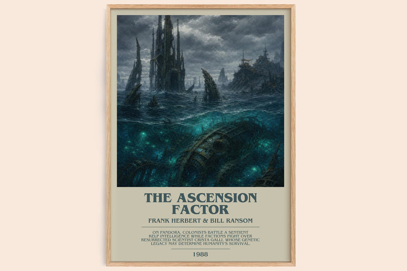 The Ascension Factor Bookish Wall Art by Frank Herbert & Bill Ransom (Modern style)
