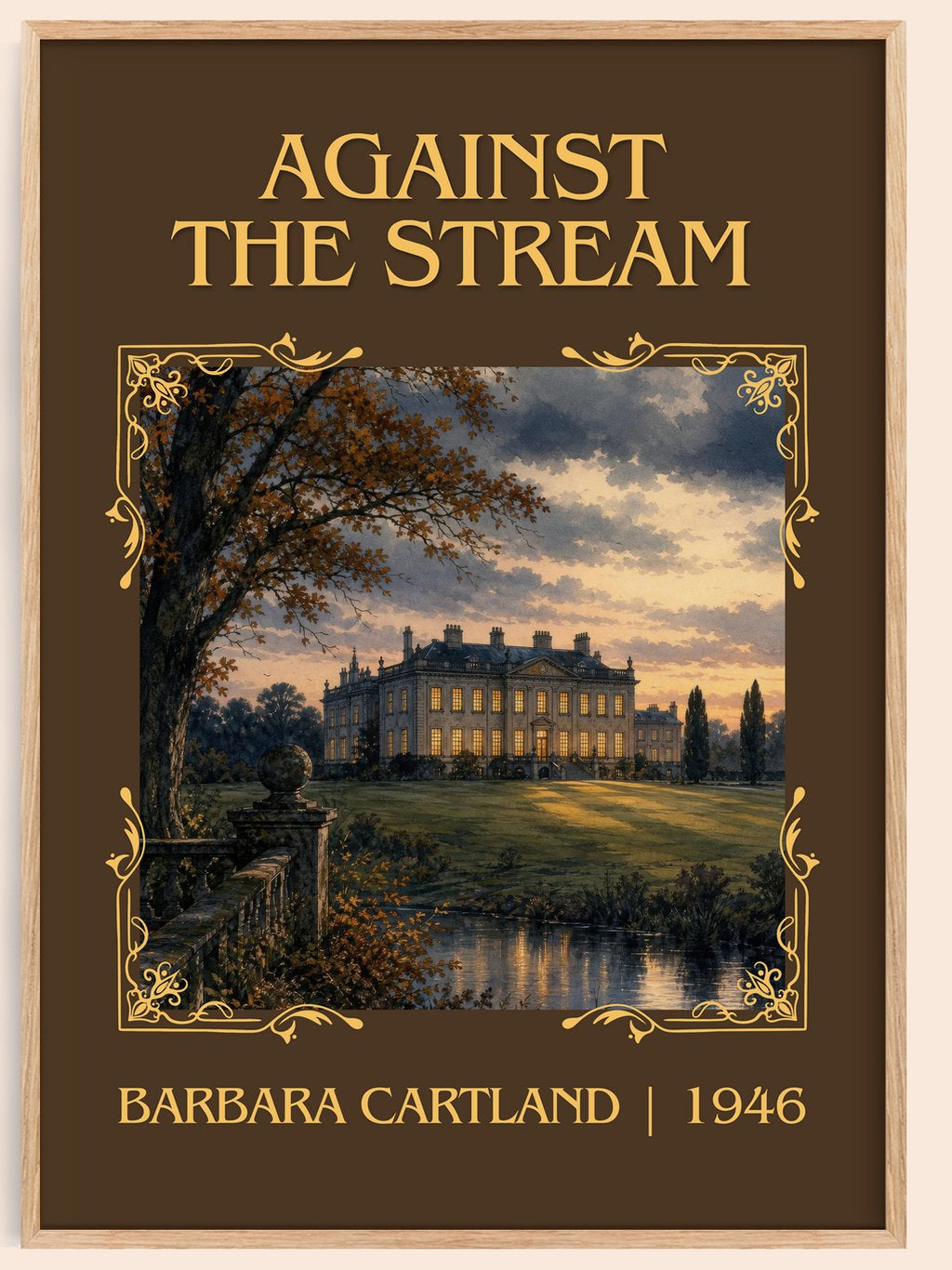 Against The Stream Classic Book Art Print by Barbara Cartland – book poster