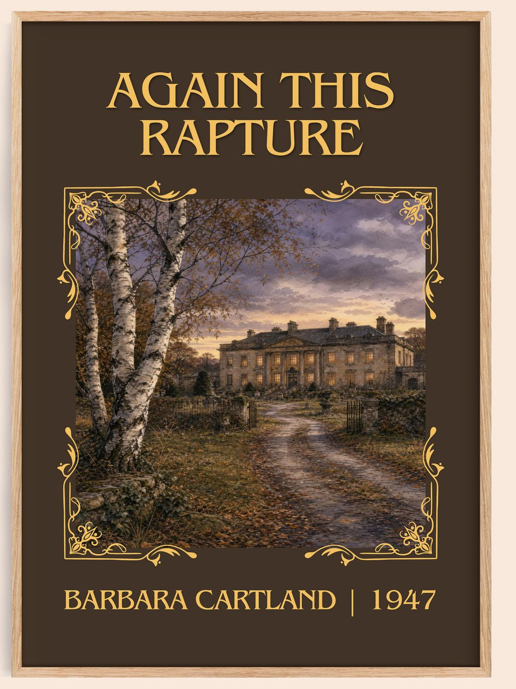 Again This Rapture Classic Book Art Print by Barbara Cartland – book poster