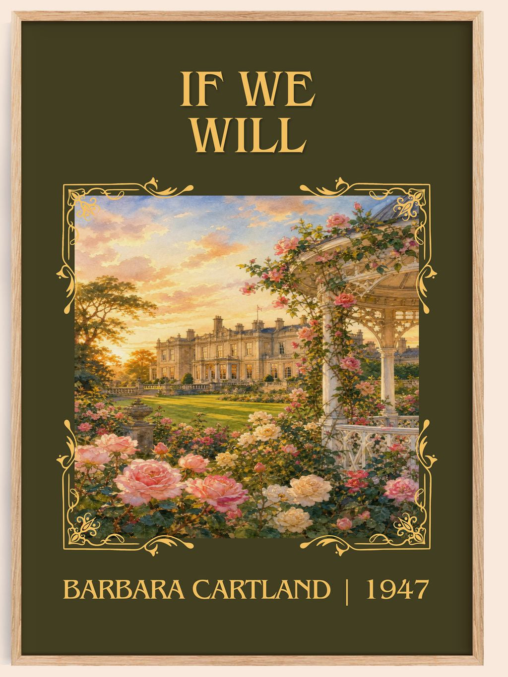 If We Will Classic Book Art Print by Barbara Cartland – book poster