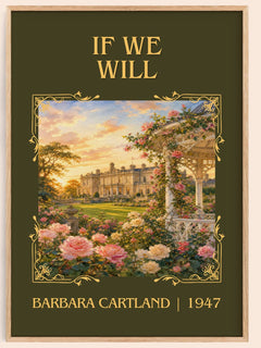 If We Will Classic Book Art Print by Barbara Cartland – book poster