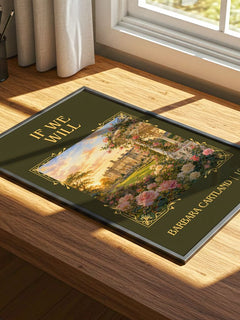 If We Will Classic Book Art Print by Barbara Cartland – print on a sunlit desk