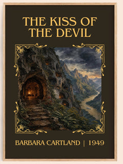 The Kiss Of The Devil Classic Book Art Print by Barbara Cartland – book poster