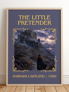 The Little Pretender Classic Book Art Print by Barbara Cartland – framed print leaning on a wooden floor
