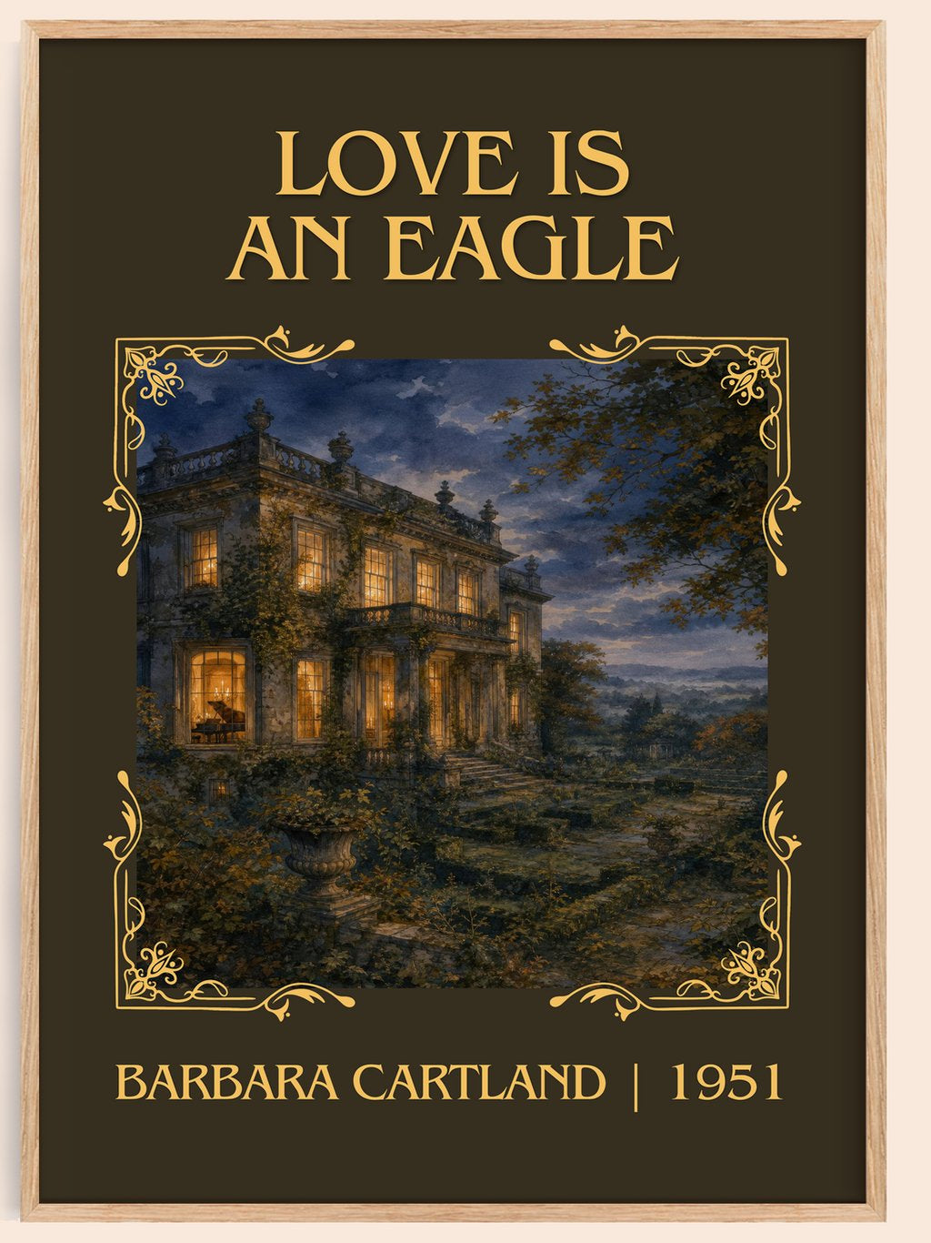 Love Is An Eagle Classic Book Art Print by Barbara Cartland – book poster