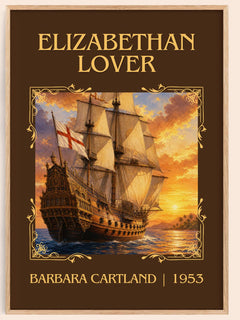 Elizabethan Lover Classic Book Art Print by Barbara Cartland – book poster