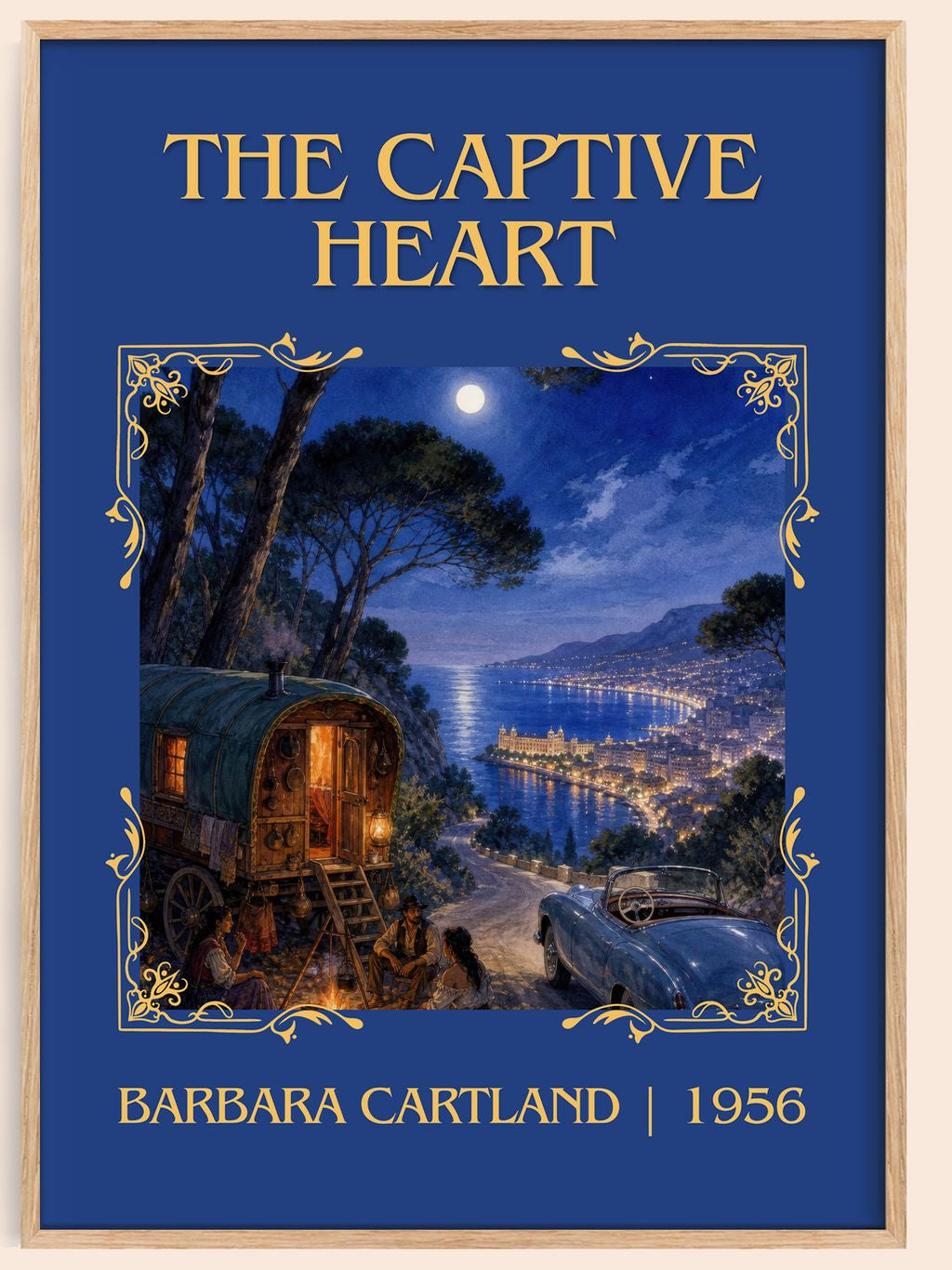 The Captive Heart Classic Book Art Print by Barbara Cartland – book poster