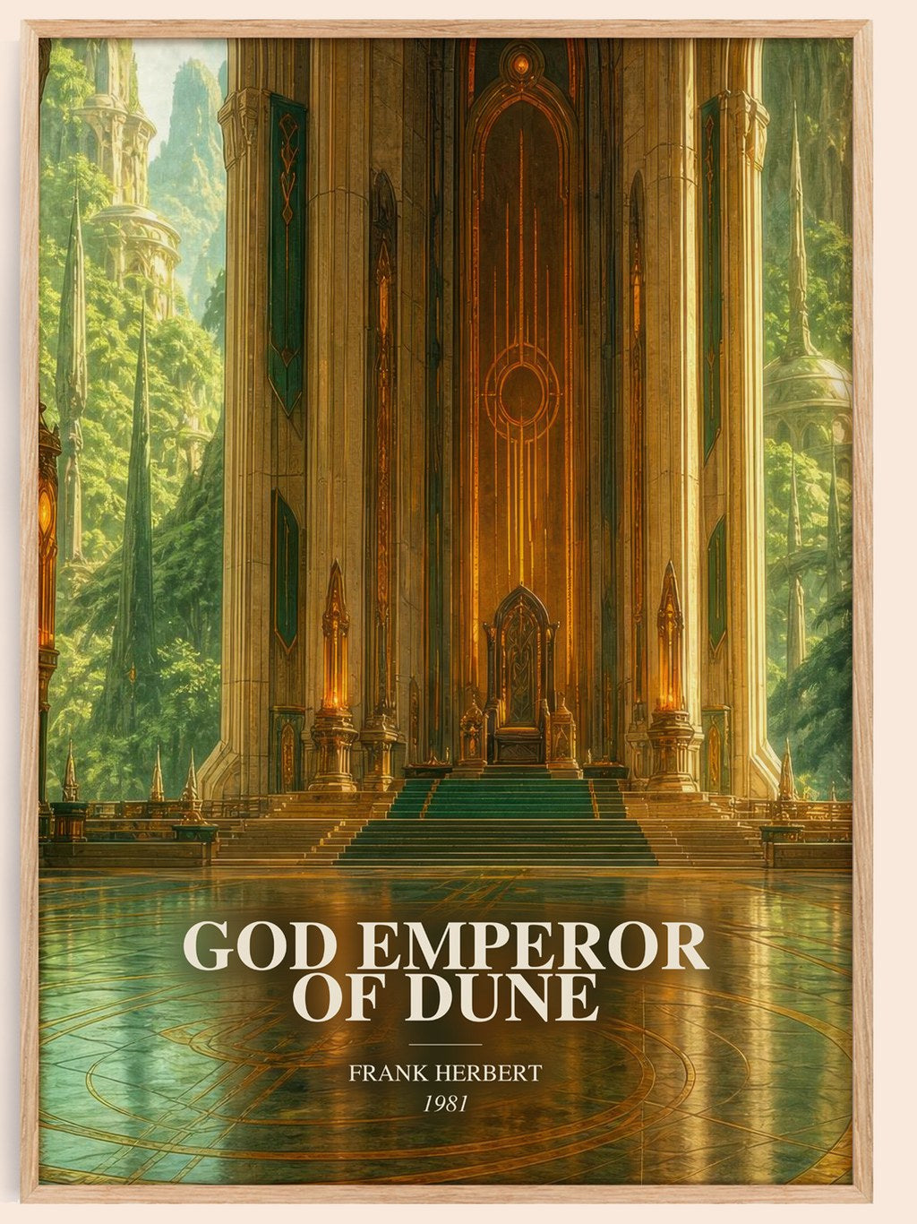 God Emperor Of Dune watercolour book poster by Frank Herbert – framed literary art print