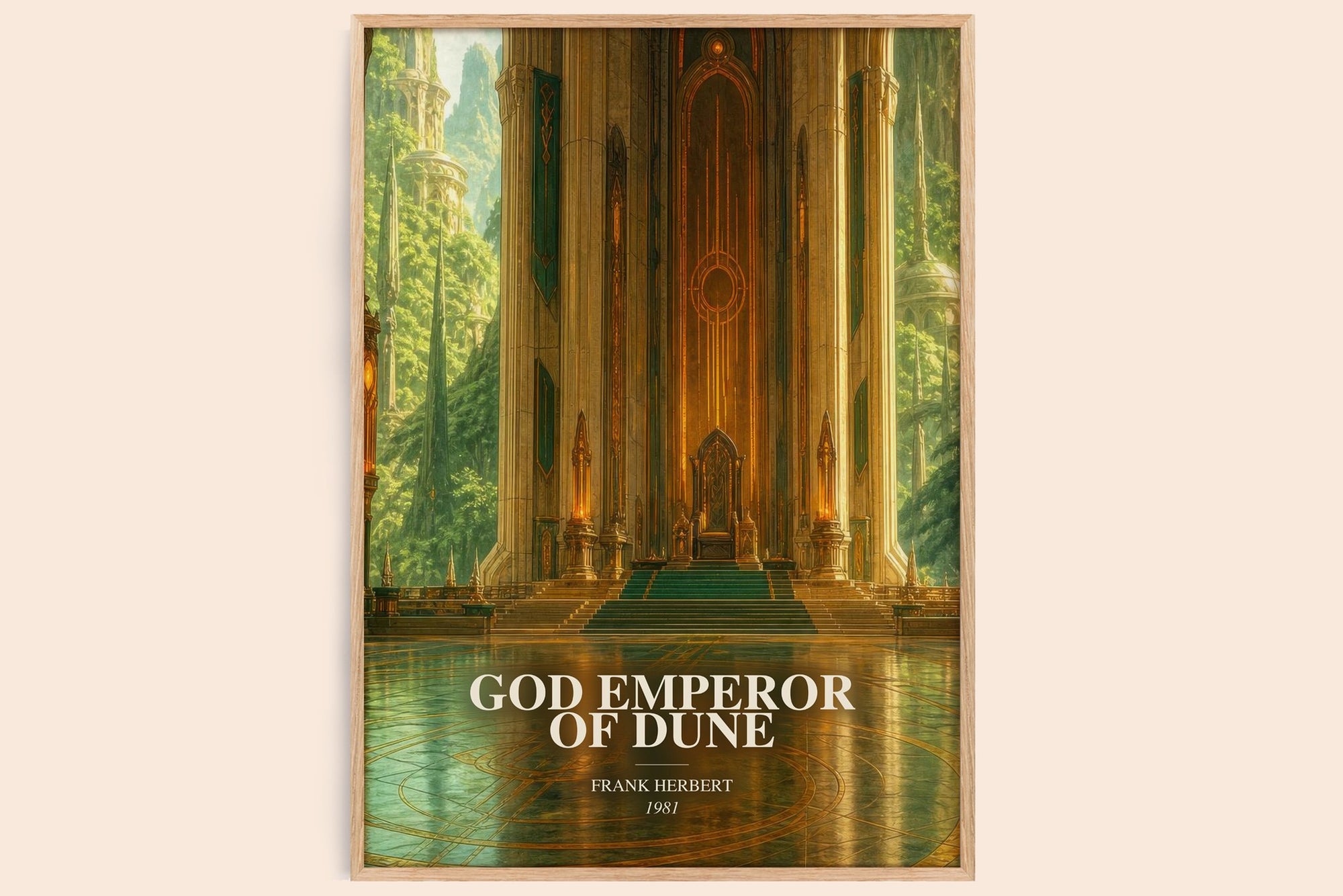 God Emperor Of Dune watercolour book poster by Frank Herbert – framed literary art print