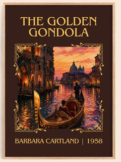 The Golden Gondola Classic Book Art Print by Barbara Cartland – book poster