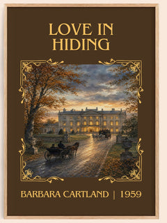 Love In Hiding Classic Book Art Print by Barbara Cartland – book poster