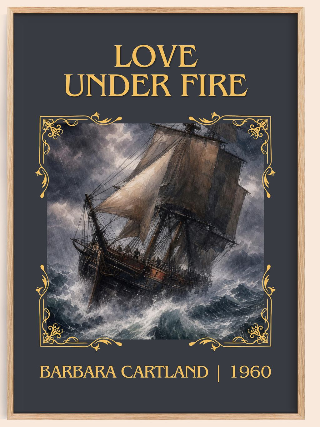 Love Under Fire Classic Book Art Print by Barbara Cartland – book poster