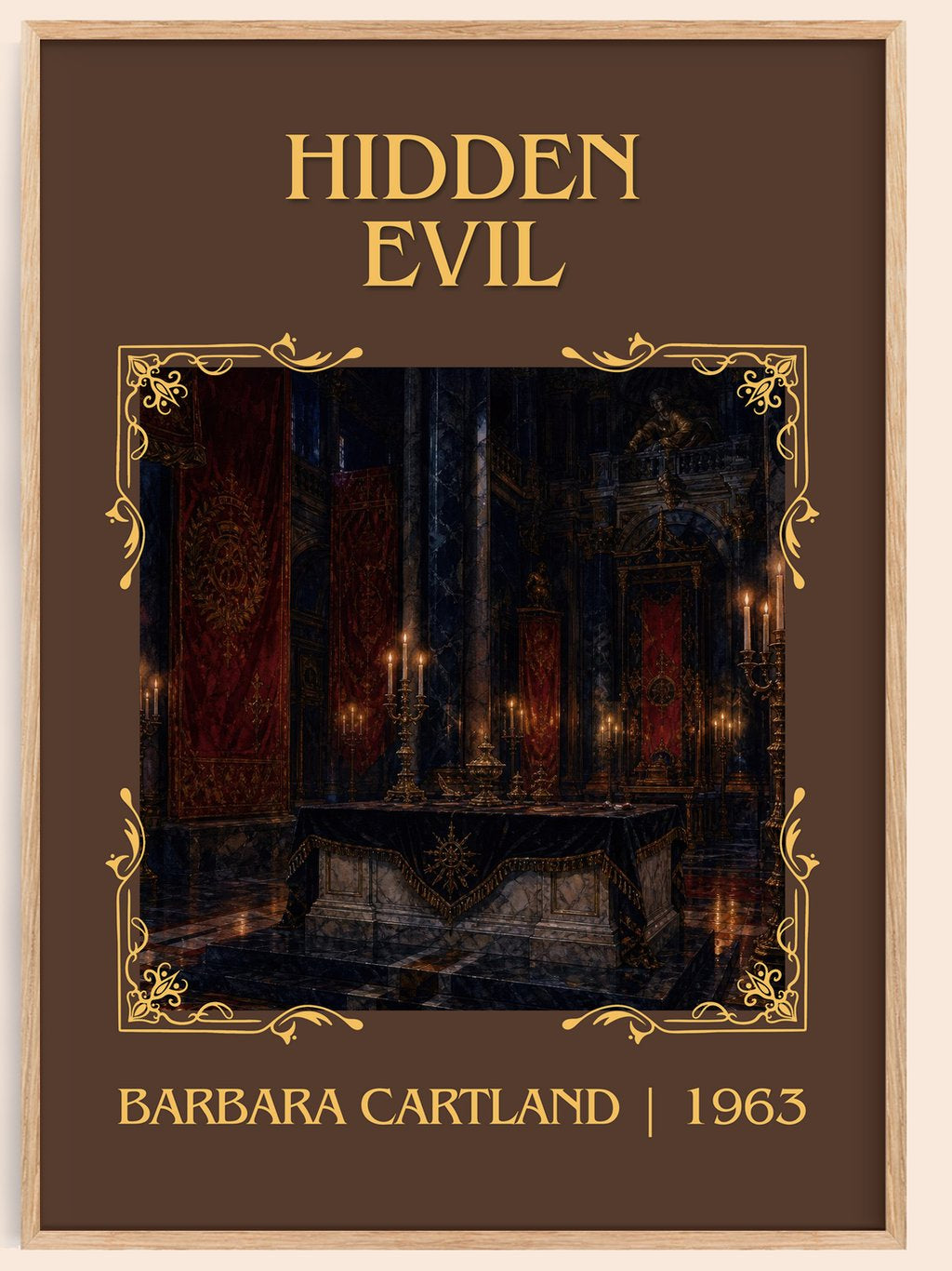 Hidden Evil Classic Book Art Print by Barbara Cartland – book poster